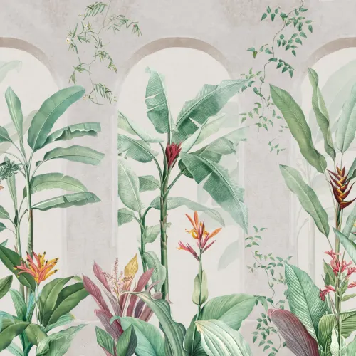 Biophilic Design Kasvitieteellinen kuvatapetti