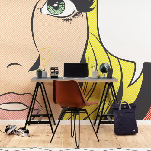 Fototapeta z kobietą w stylu pop art