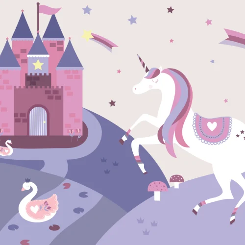 Fototapete Märchen Einhorn