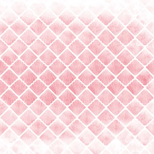 Rosa havfrueskala Seashell Fototapet