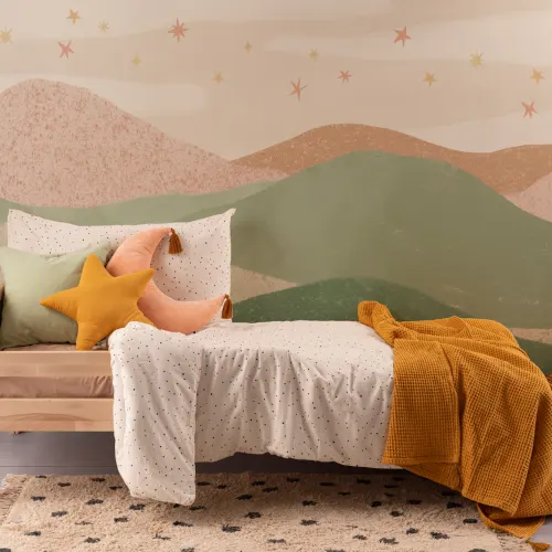 Mural de parede multicolorido Pastel Landscape para crianças