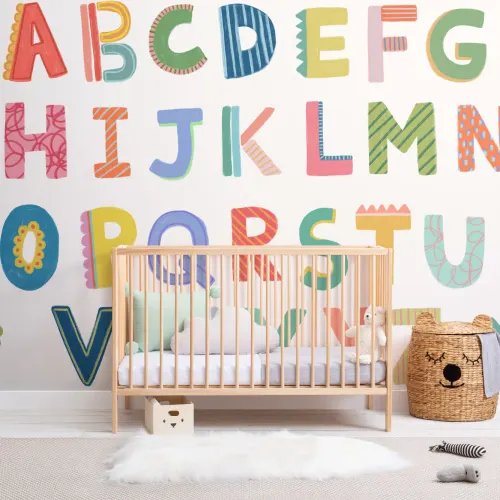 Colorful Kids Alphabet Mural