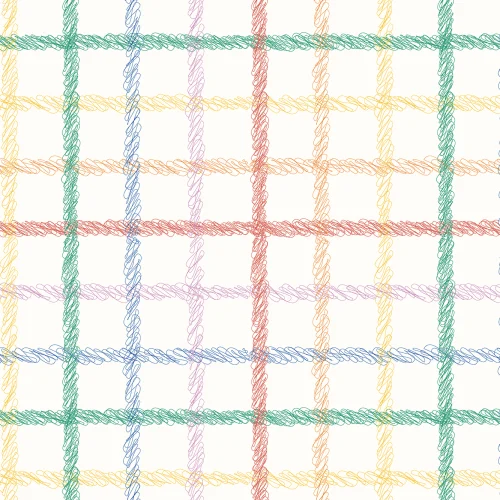 Multicolor Fun Hand Drawn Grid Wallpaper