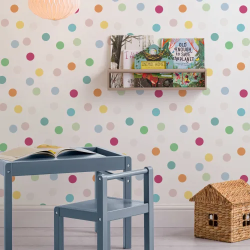 Sateenkaari Polka Dot tapetti