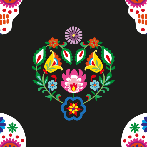 Craniu Floral repeta model tapet