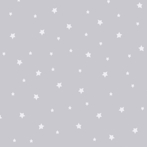 Gray & White Small Stars Repeat Pattern Wallpaper