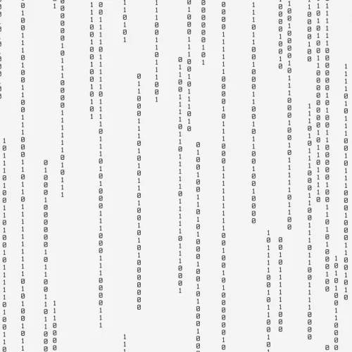 Binary Code Musta & Valkoinen STEM kuvio kuvatapetti