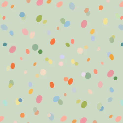 Käsin piirretty pastelli monivärinen Spots vihreä tapetti