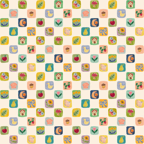 Multicolor Patchwork Clasic Murale pentru copii cu motive jucăușe
