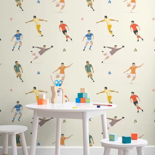 Barn fargerike fotballspillere Bakgrunn