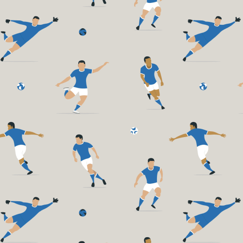 Copii albastru jucători de fotbal Wallpaper