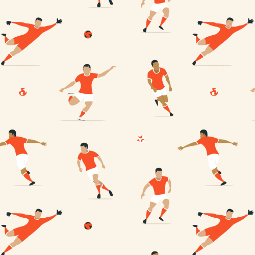 Kids Red Soccer Players Wallpaper