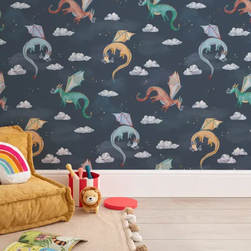 Kinderen marine sterrenhemel draken behang