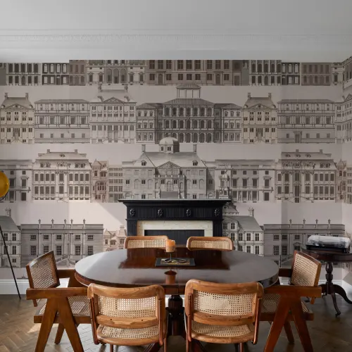 Metropolis Architectural Etching Wall Mural by Jan Matthysz and Pieter Jansz Post