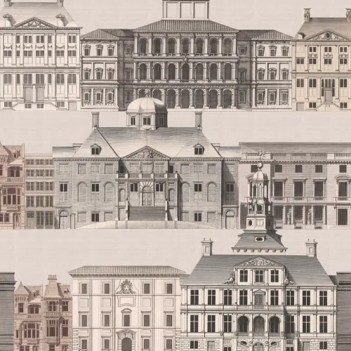 Metropolis Architectural Etching Wall Mural by Jan Matthysz and Pieter Jansz Post