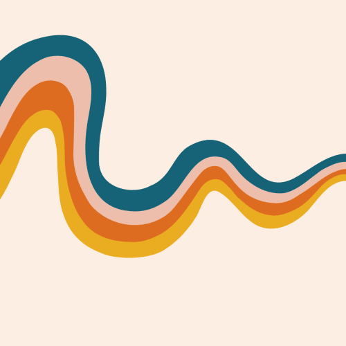 Colorful 70s Retro Wallpaper Mural