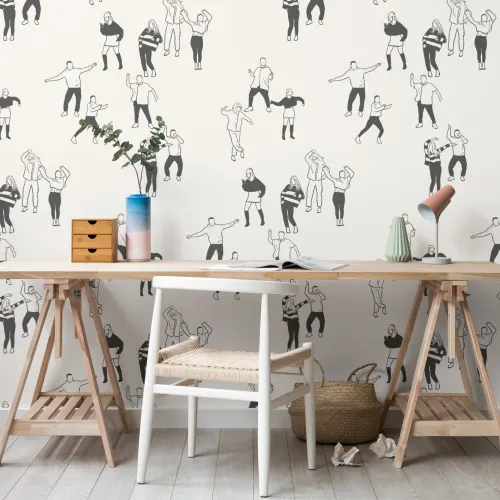 Papel pintado personas bailando