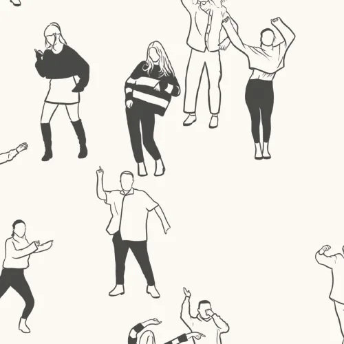 Papel pintado personas bailando