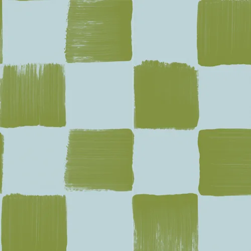 Bold Blue And Green Checkered Pattern Wallpaper