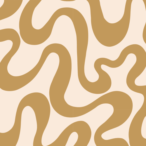 Golden Yellow Retro Abstract Vibe Pattern Wallpaper