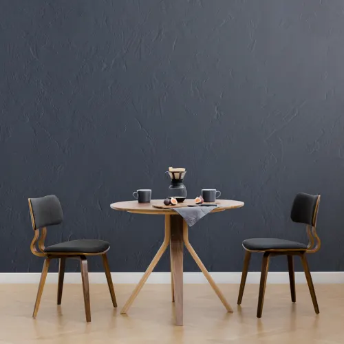 Modern Plaster Effect Mural in Navy