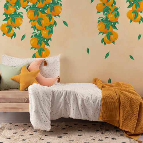 Mural Papel Pintado Pictórico de Naranjas Beige
