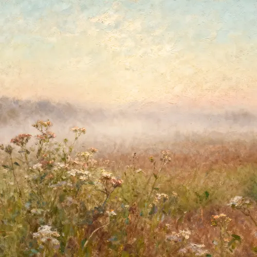 Multicolor Tranquil Meadow Landscape Wall Mural