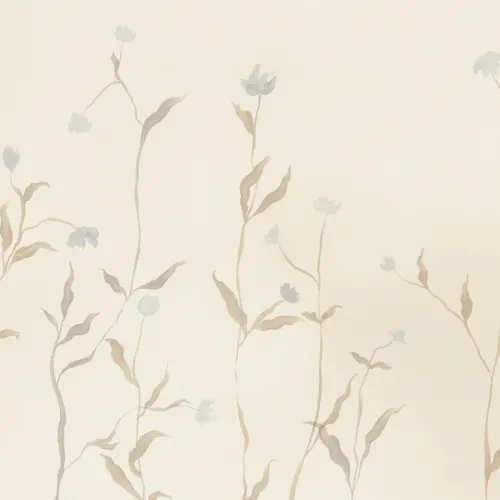 Neutrale Bloemen Aquarel Botanische Sereniteit Muurschildering