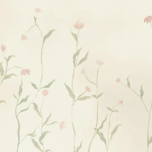 Soft Pastel Floral Watercolor Mural For Serene Spaces