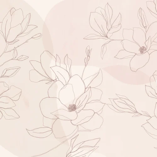 Large Hand Drawn Cherry Blossom Mural