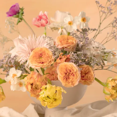 Vårblomsterrangement Fototapet