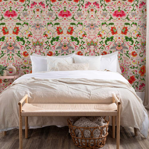 Owen Jones Chinese Ornamenten Illustraties Beige Muurschildering