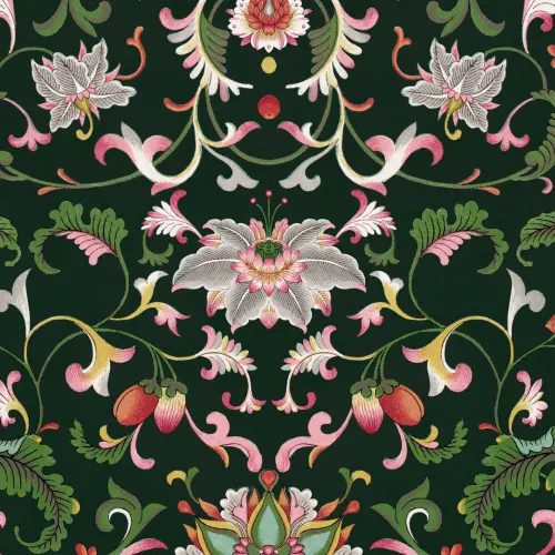 Owen Jones Ornamente chinezești Ilustrații negru de perete Mural