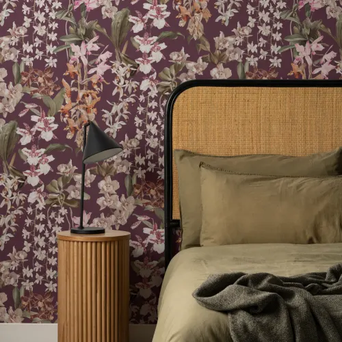 Multicolor Vintage Floral Atmosphere Mural For Living Spaces