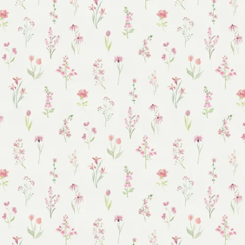 Rosa blommig Bliss pastell tapet mural-tapeter