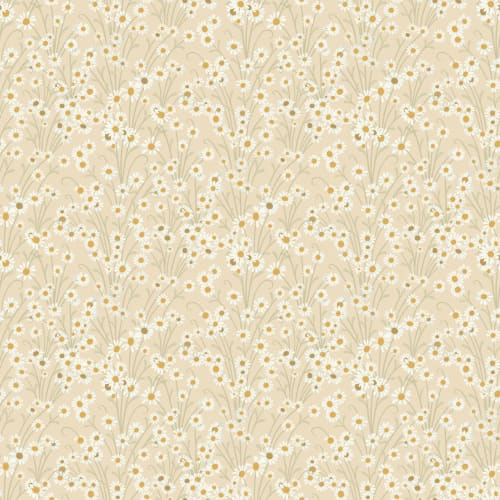 Yellow Wildflower Vintage Floral Wallpaper Mural