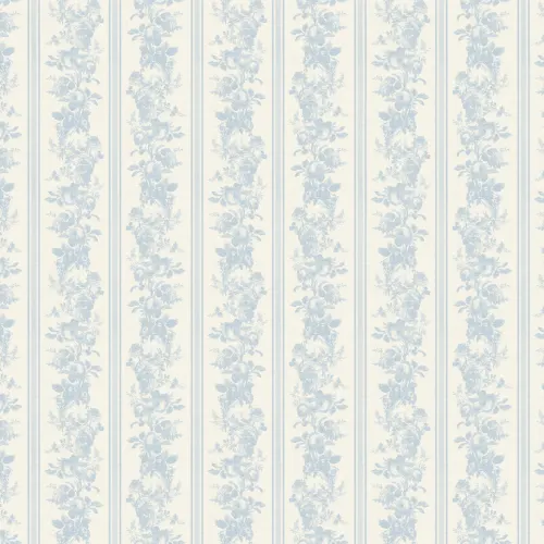 Light Blue Vintage Floral Sophisticated Pattern Mural