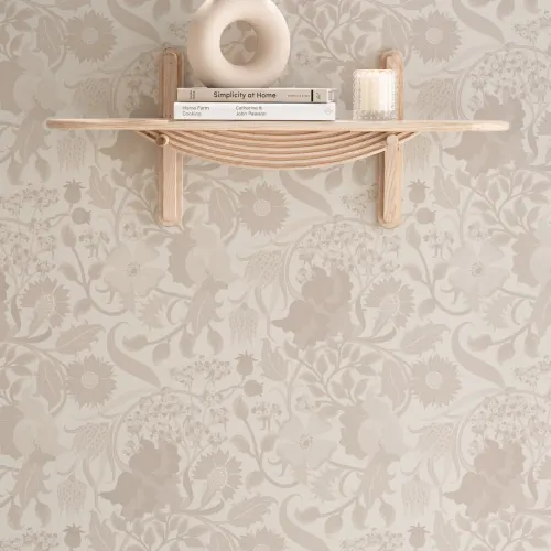 Papel de parede neutro Heritage Thistle Floral