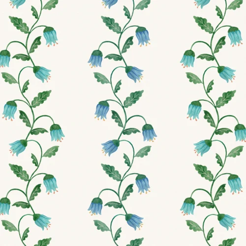 White Striped Wavy Hyacinth Wallpaper