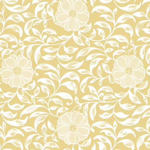Amarelo Owen Jones Peónia Ornamentos Chineses Ilustrações Mural