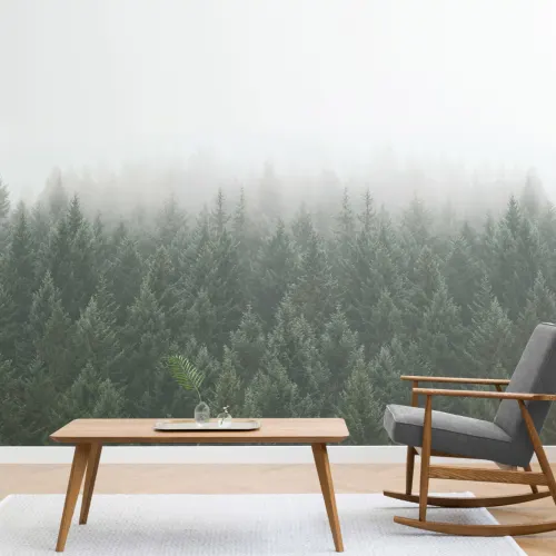 Crisp Pines Forest Wallpaper Mural
