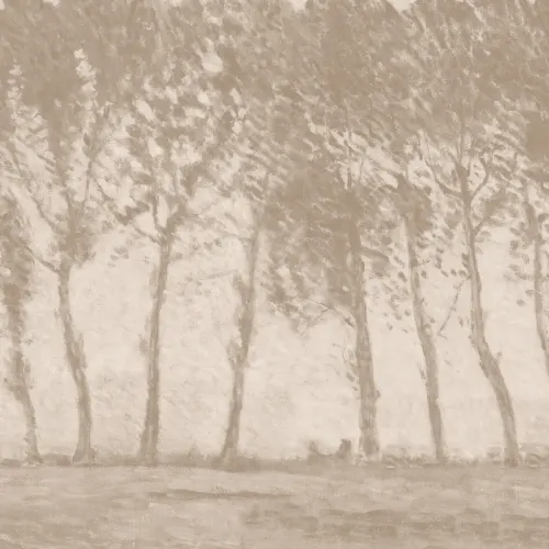 Vintage Rainy Forest Wall Mural in Earthy Neutrals