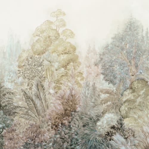 Dæmpet botanisk klassisk natur multifarvet fototapet
