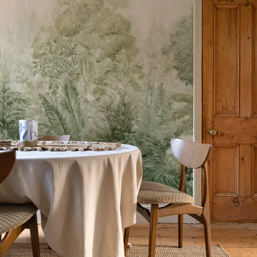 Grøn tåget botanisk skov natur fototapet