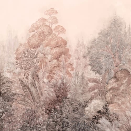 Pastel botanisk ro natur fototapet