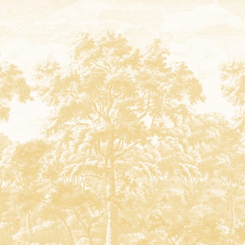 Carta da parati con illustrazione della foresta gialla
