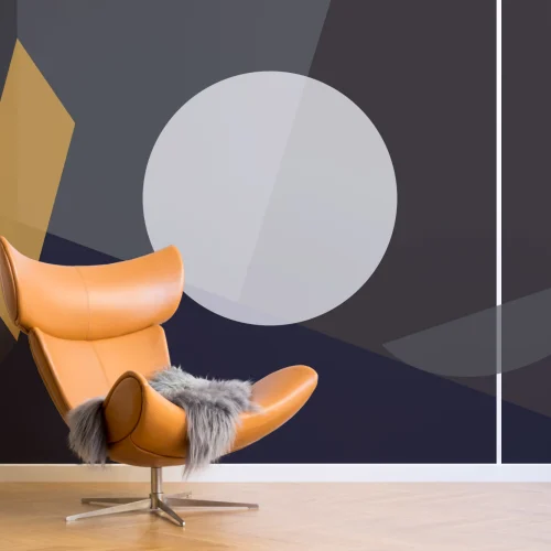 Mid Century Modern Circle Geometrinen kuvatapetti