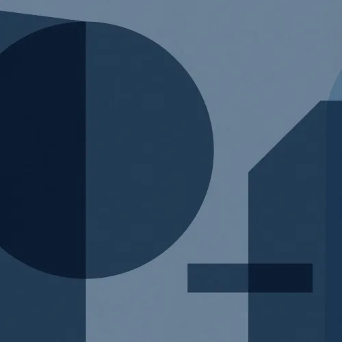 Blue Geometric Shapes Modern Bauhaus Wallpaper Mural