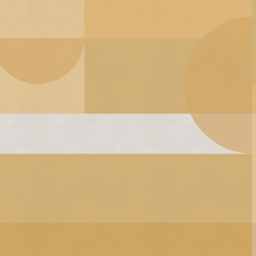 Yellow Geometric Shapes Modern Bauhaus Wallpaper Mural