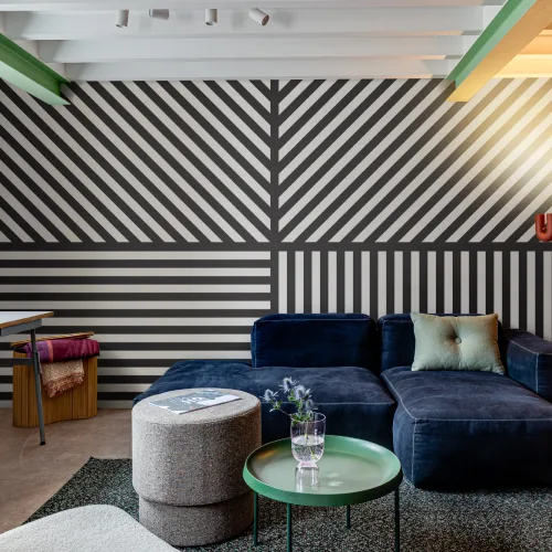Diom Square Striped Wallpaper Mural